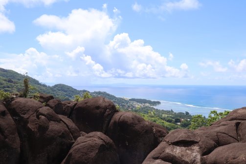 Vue sur Mahé à l'arrivée - Reserve Trail Mahé