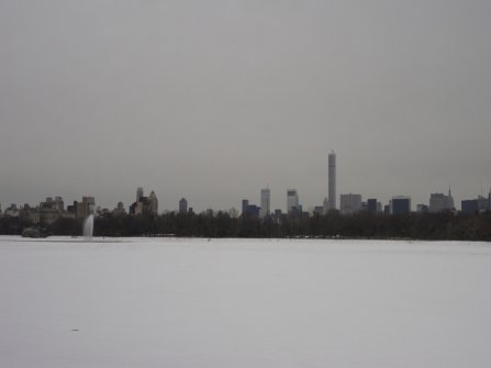 Jacqueline Kennedy Onassis Reservoir gelé - Central Park Manhattan