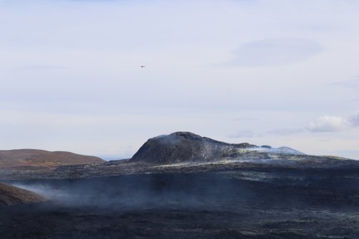 Volcan Fagradalsfjall en éruption Péninsule de Reykjanès