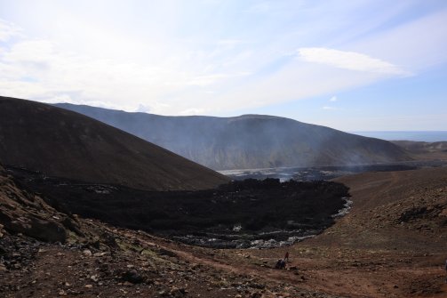 Volcan Fagradalsfjall en éruption Péninsule de Reykjanès