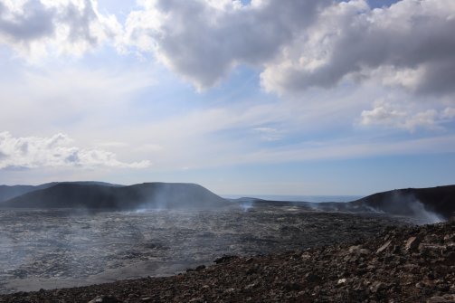 Volcan Fagradalsfjall en éruption Péninsule de Reykjanès