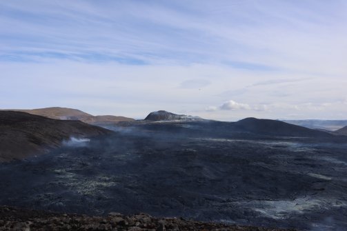 Volcan Fagradalsfjall en éruption Péninsule de Reykjanès