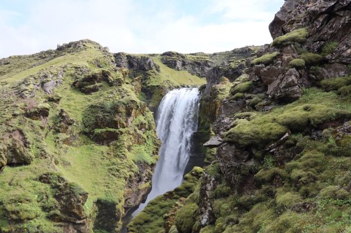 Randonnée de Fimmvorduhals Cascade de Skógafoss